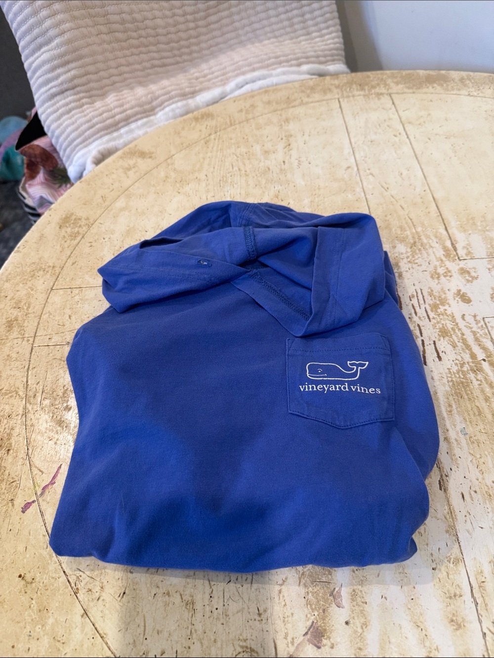 Vineyard Vines Pocket Hoodie in Royal Blue